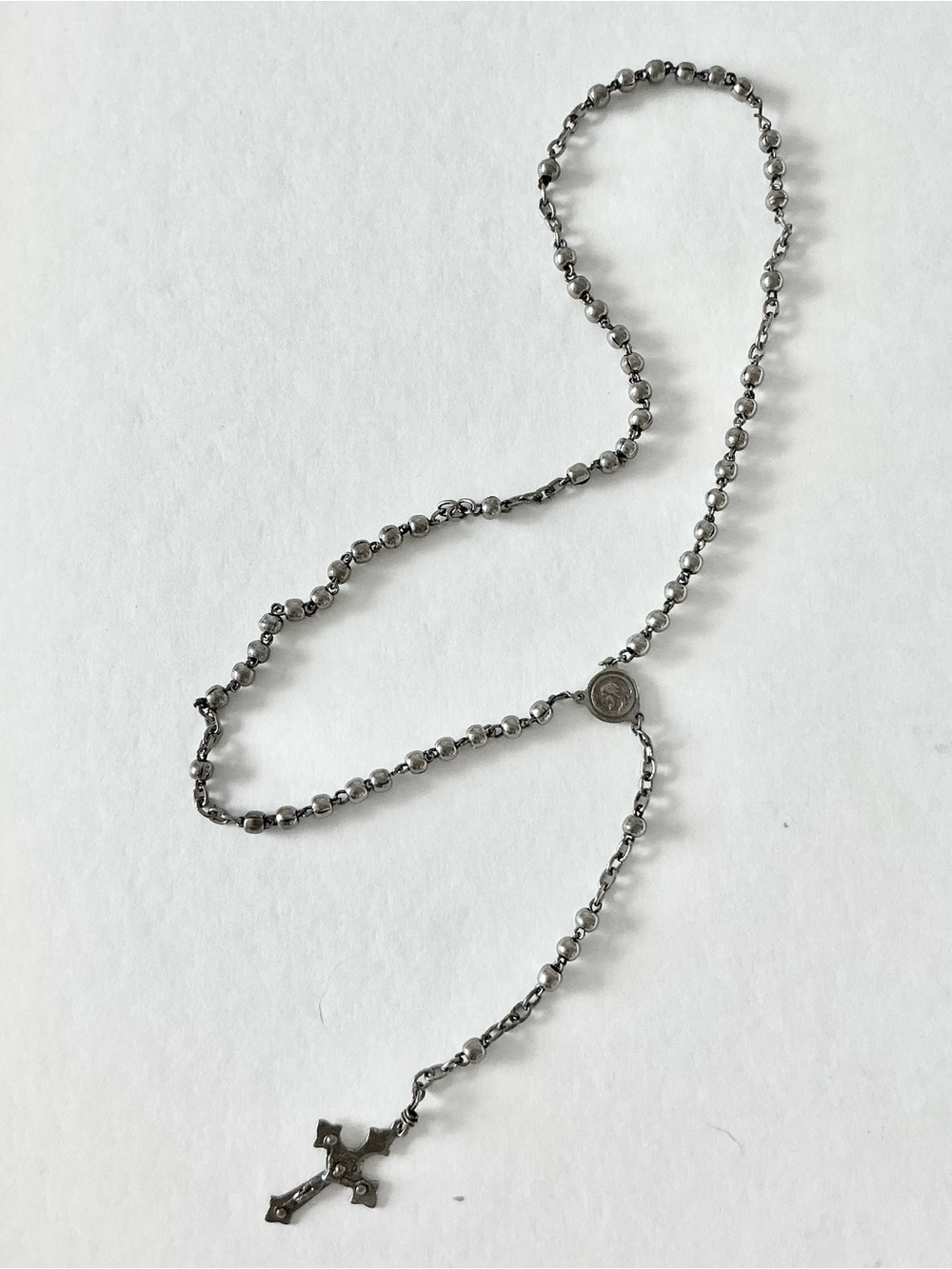 Stainless steel rosary made in France stamped